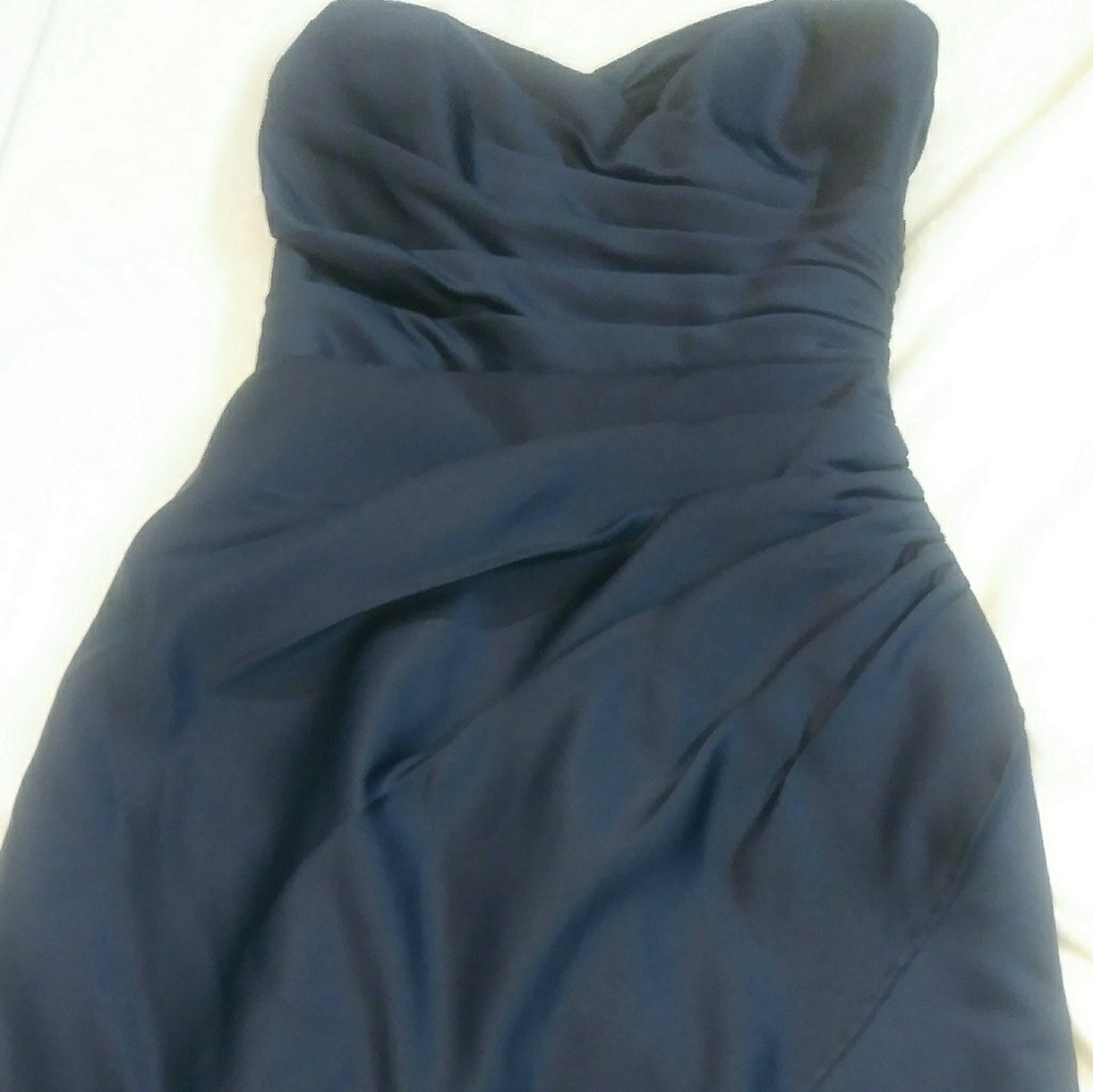 Beautiful Navy Sweetheart Bridesmaids Dress